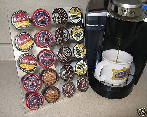 DISPLAY ACRYLIC 20 KEURIG K CUP HOLDER   NOT CAROUSEL  