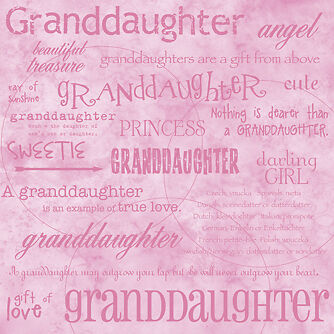 Granddaughter 12x12 Paper LS273 Scrapbooking New  