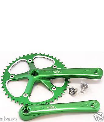 SINGLE SPEED/FIXIE/TRACK BIKE CRANKSET CRANKS 170 GREEN  