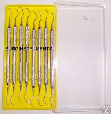 Gracey Curette Set Medical Dental Surgical Instrument  