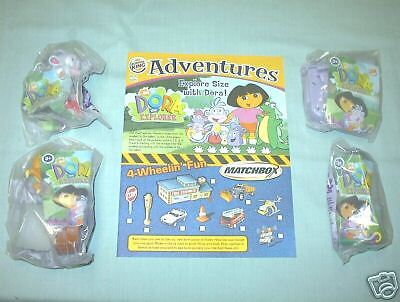 Burger King 2005 Dora the Explorer Set of 4 MIP plus  