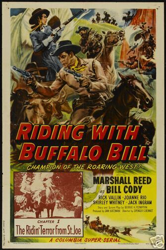 RIDING WITH BUFFALO BILL MOVIE POSTER Marshall Reed  