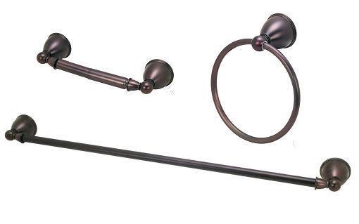 3pc. Oil Rubbed Bronze Bath Hardware Set Astor Series  