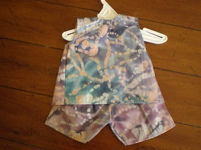 Baby Alive Doll Clothes Short Set Bitty Baby Blue Tie