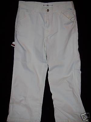 TOMMY HILFIGER TAN JEANS CARPENTER CROPPED CAPRIS  SIZE 6  