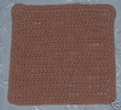 Hand Made Crochet Dish Cloth Butterscotch 7.5x6.5*~  
