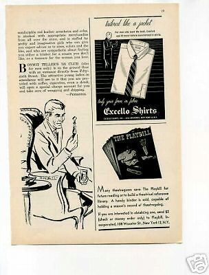 Excello Shirts 1950s Original Vintage Ad