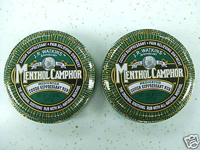 WATKINS MENTHOL CAMPHOR COUGH SUPPRESSANT RUB (2 TINS)  