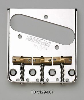 NEW Wilkinson Tele Bridge, Staggered Saddles   NICKEL  